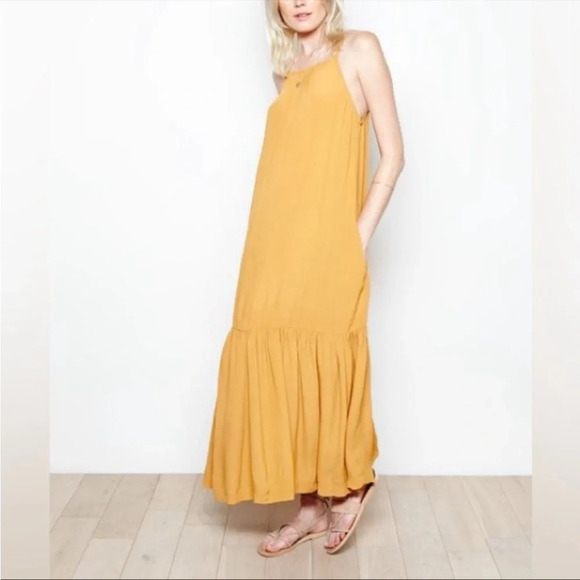Anthropologie The Odells Oro Maletto Swingy Ruffled Maxi Dress - Picture 2 of 13